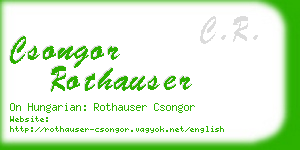 csongor rothauser business card